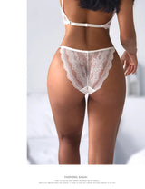 INTIMO SECRETS Adjustable Lace Thong - Sexy Transparent Half-Wrap T-Back