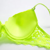 INTIMO SECRETS 2024 Floral Lace Push-Up Bra & Panties Set for Women