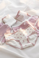 INTIMO SECRETS 5-Pack Cute Love Cotton Panties for Women