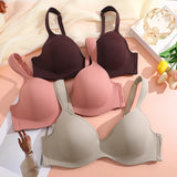 INTIMO SECRETS Plus Size Full Coverage Unlined Seamless Bra Wide Strap Wireless Push-Up