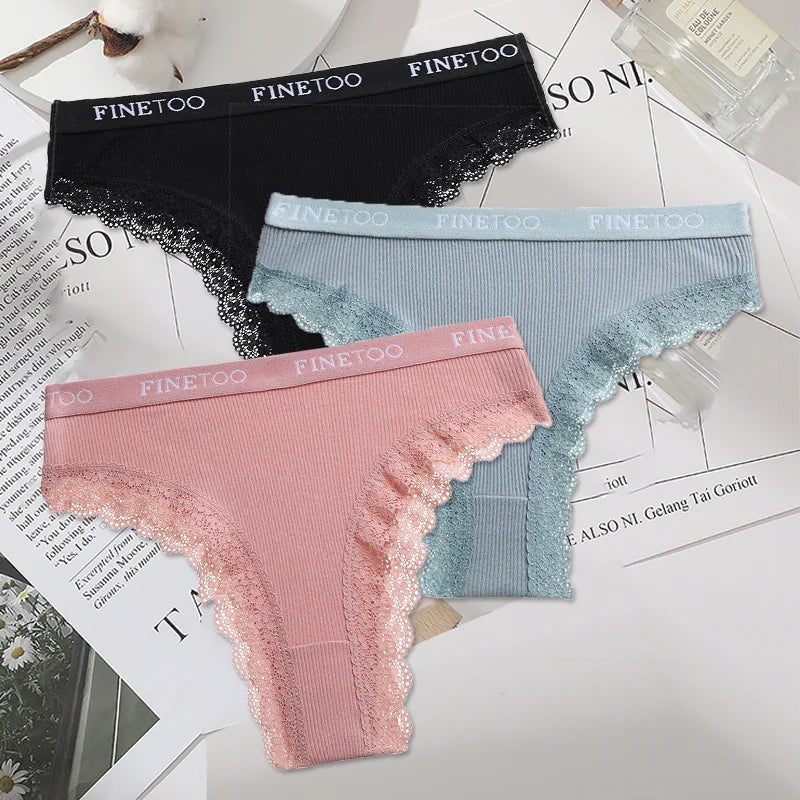 INTIMO SECRETS 3-Pack Cotton Brazilian Panties – Low Rise Plus Size Women