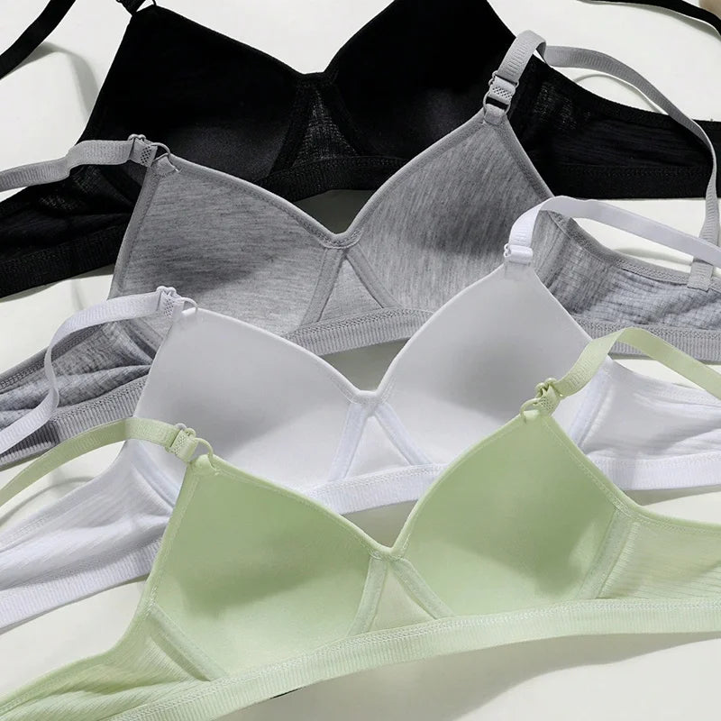 INTIMO SECRETS Women’s Wireless V-Shaped Bra – Seamless, Comfortable AB Cup