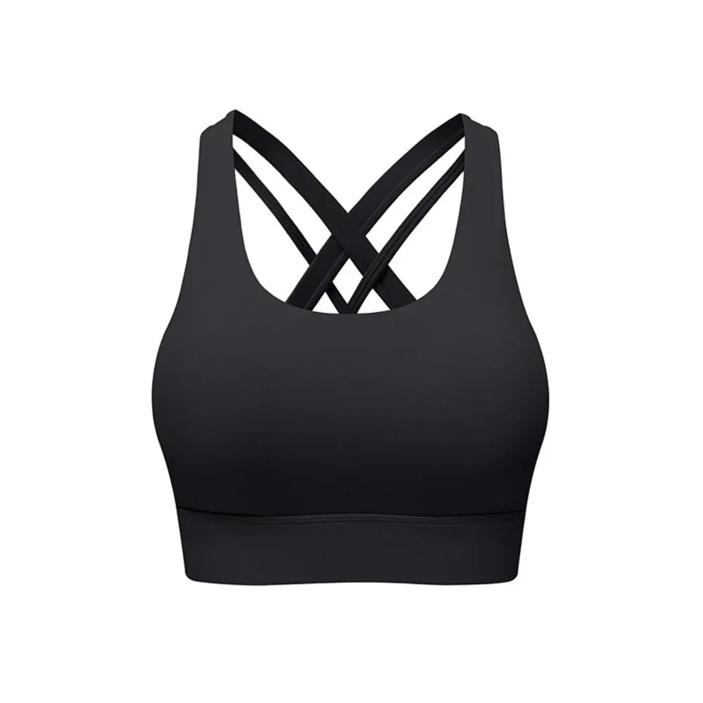 INTIMO SECRETS Women’s Seamless Sports Bra – Fixed Cup, Sweat-Absorbing Workout Top