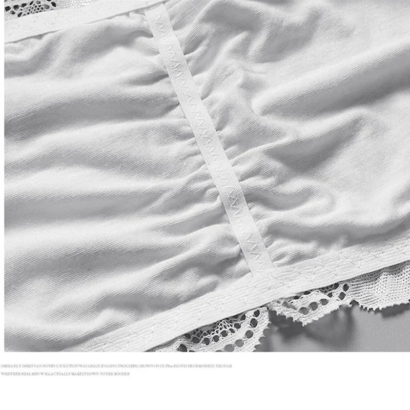 Lace Strapless Bra Women's Sexy Casual Wrap Tube Top Bandeau Short Tanks Bra Sleeveless Tank Tops