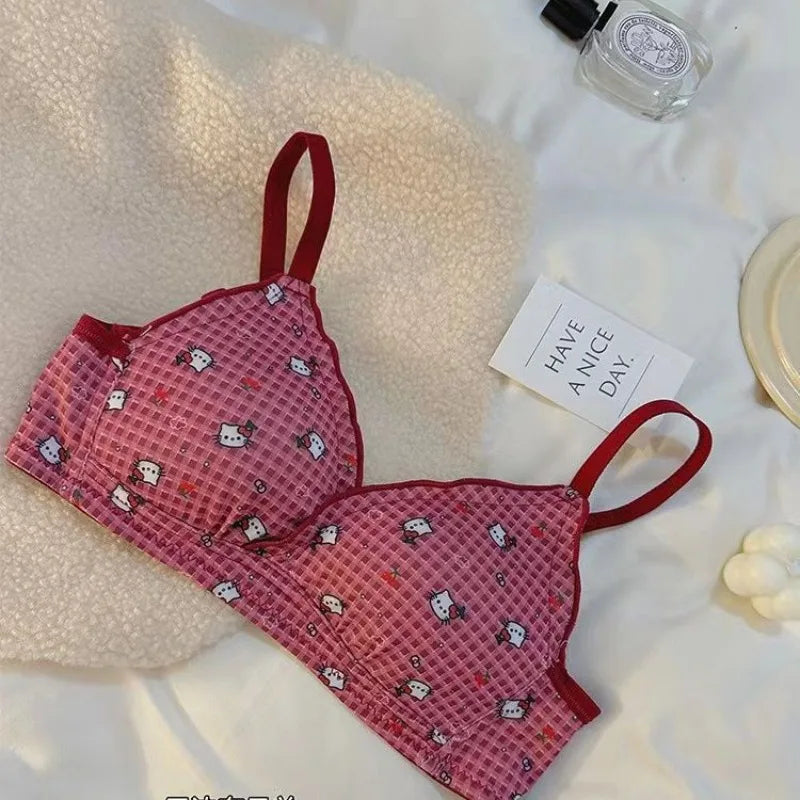 INTIMO SECRETS Girls’ Cartoon Push-Up Active Bra – Comfortable & Breathable Sports Top