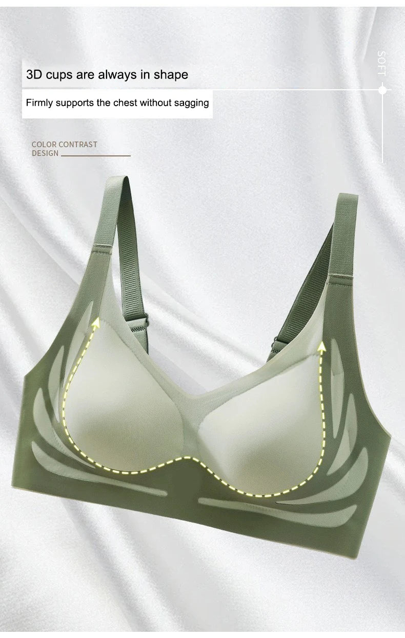 INTIMO SECRETS Plus Size Super Gather Push-Up Bra – Soft Seamless Support