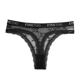 INTIMO SECRETS Women’s Sexy Lace Low-Rise Thong – Letter Waist Transparent G-String T-Back