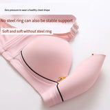 New Non-magnetic Thin Cup Glossy Fat Mm Bra Large Size No Underwire Comfortable Breathable Gathered Women's Underwear