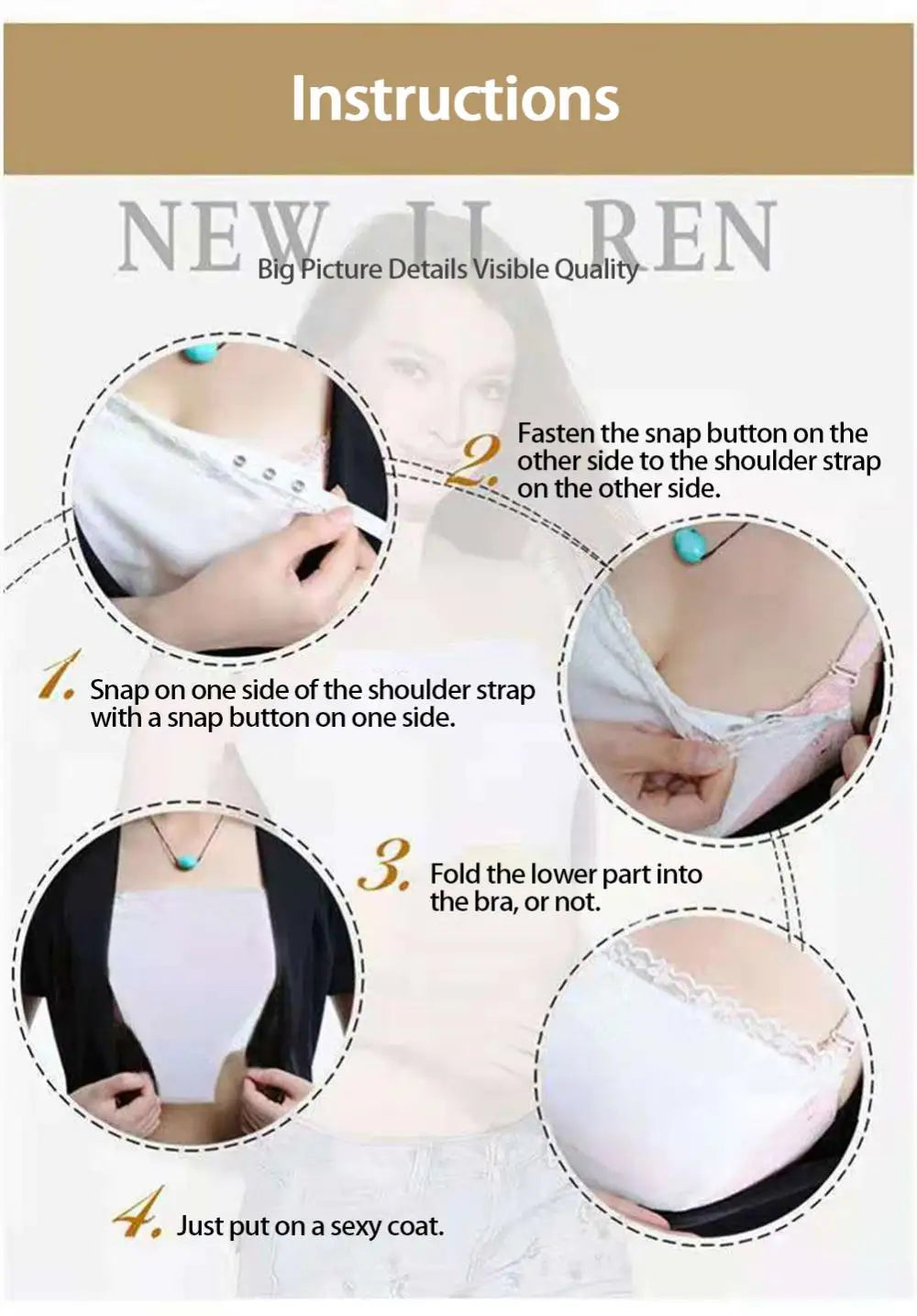 1/2Pcs Women Lace Invisible Mock Camisole Wrapped Chest Overlay Bra Quick Easy Clip-on Insert Wrapped Chest Panel Cover