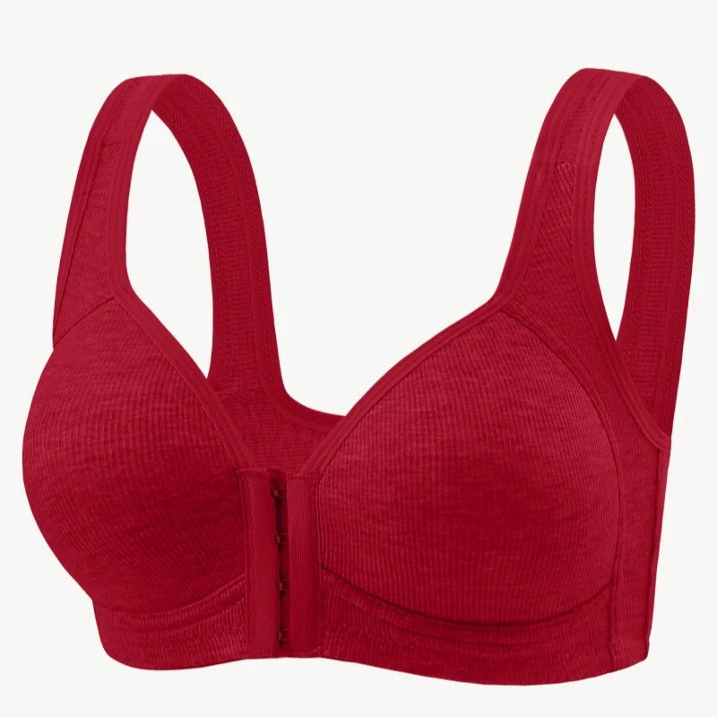 INTIMO SECRETS Wire-Free Front Closure Bra – Full Coverage for Women