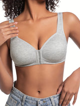 INTIMO SECRETS Wire-Free Front Closure Bra – Full Coverage for Women