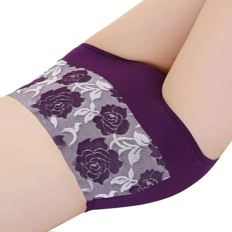 INTIMO SECRETS 3PCS High Waist Cotton Panties – Plus Size Women’s Lingerie