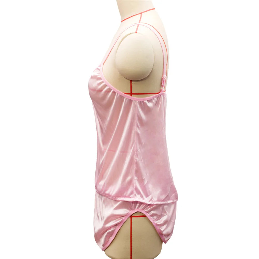 New Women Pajamas Lingerie Set Satin Silk Camisole Shorts Sets 2 Pieces Sleepwear Top And Shorts Nightwear Suits Sleeveless Tops