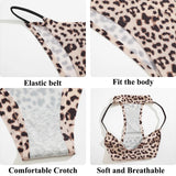 4Pcs/Set Graphic Print Briefs Women Seamless Ultra-thin Panties Sexy Low Waist Leopard Love Underwear Girls Breathable Lingerie