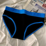 3Pcs/set Women's Panties Cotton Sports Briefs Middle Waist Solid Color Underwear Soft Breathable Underpants Female Sexy Lingerie