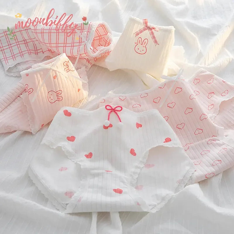 INTIMO SECRETS Women’s Cute Cartoon Fruit Cotton Seamless Panties – Strawberry Print