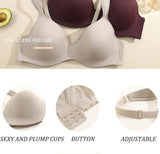 INTIMO SECRETS Plus Size Full Coverage Unlined Seamless Bra Wide Strap Wireless Push-Up