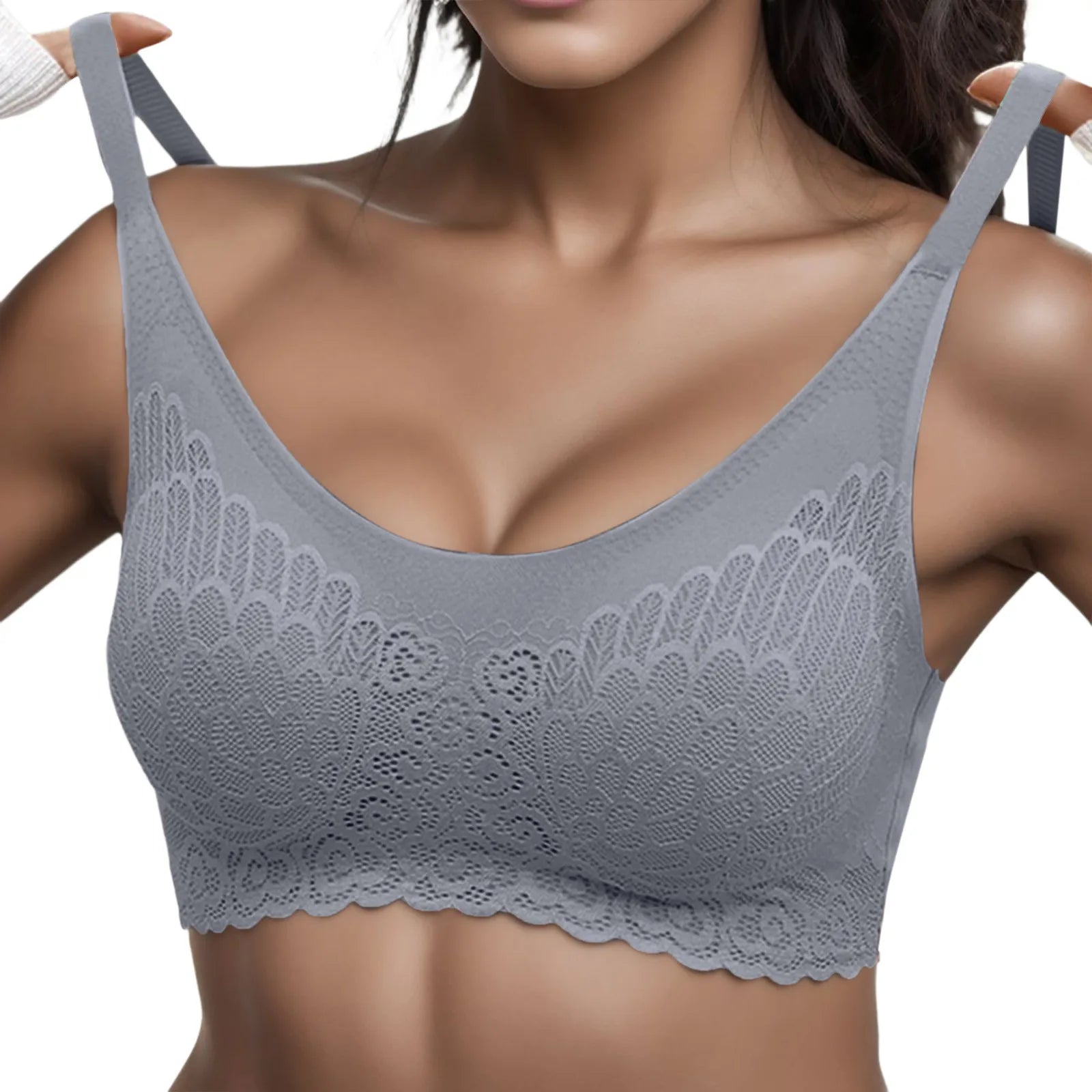 INTIMO SECRETS Women’s Seamless Bra – Wire-Free, Breathable Push-Up Bralette