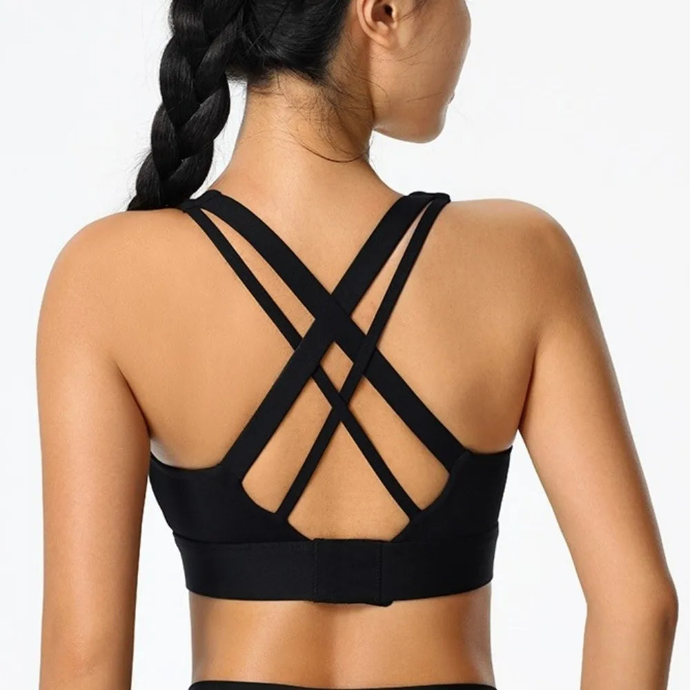 INTIMO SECRETS Women’s Seamless Sports Bra – Fixed Cup, Sweat-Absorbing Workout Top