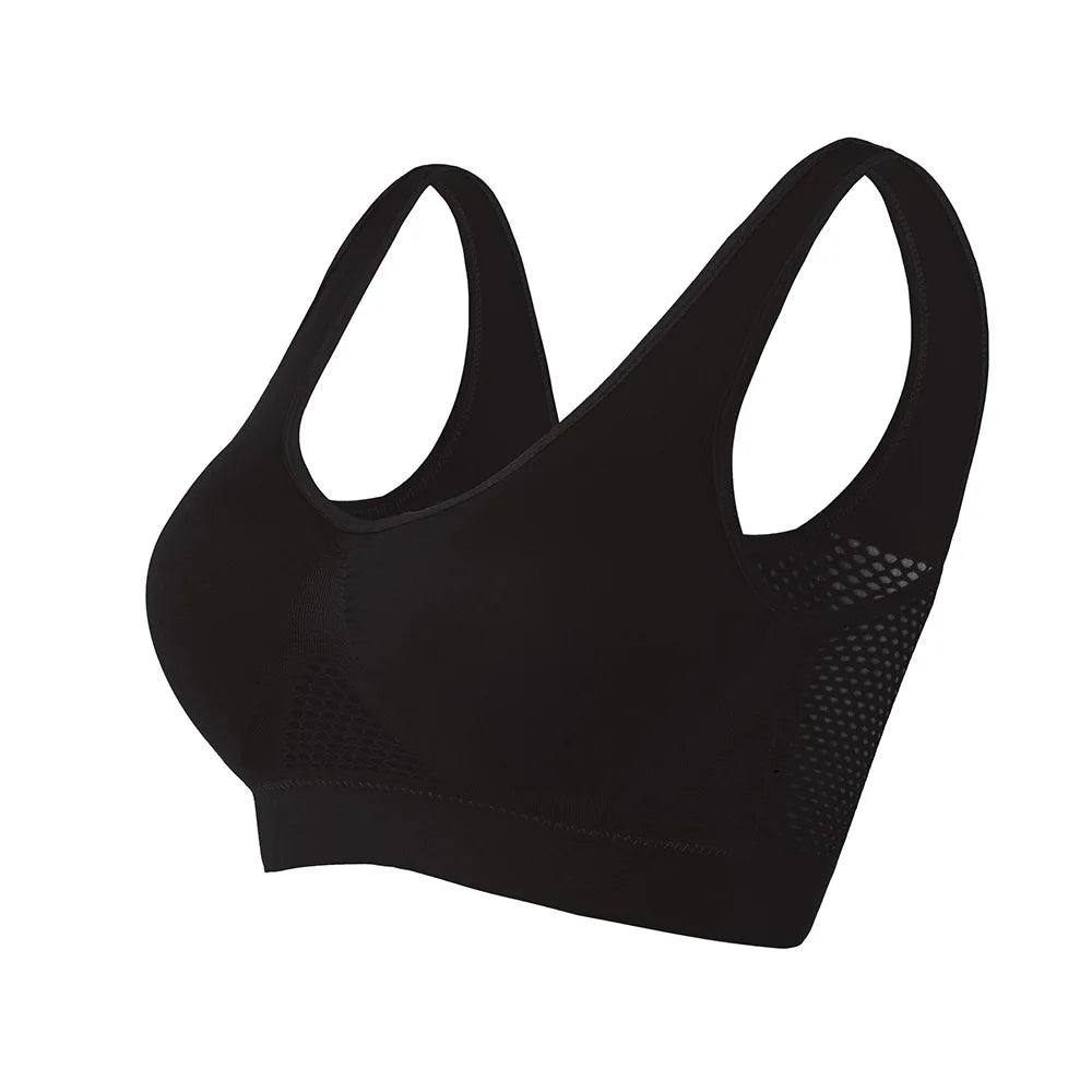 INTIMO SECRETS Women’s Seamless Wireless Yoga Bra – Breathable Push-Up Sports Vest