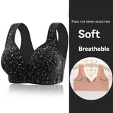 INTIMO SECRETS Women’s Floral Wireless Bra – Breathable Comfortable Front-Button Traceless