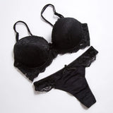 INTIMO SECRETS 2024 Floral Lace Push-Up Bra & Panties Set for Women