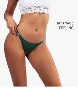 INTIMO SECRETS Ice Silk Thongs – Seamless Low-Waist G-String Underwear for Women