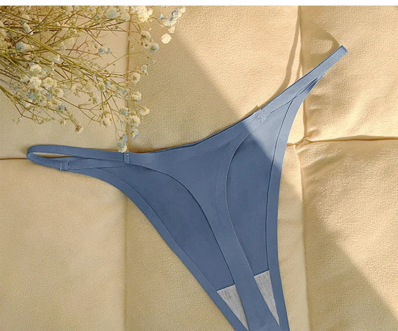 INTIMO SECRETS Ruffles Seamless Thong – Invisible T-Back Underwear for Women