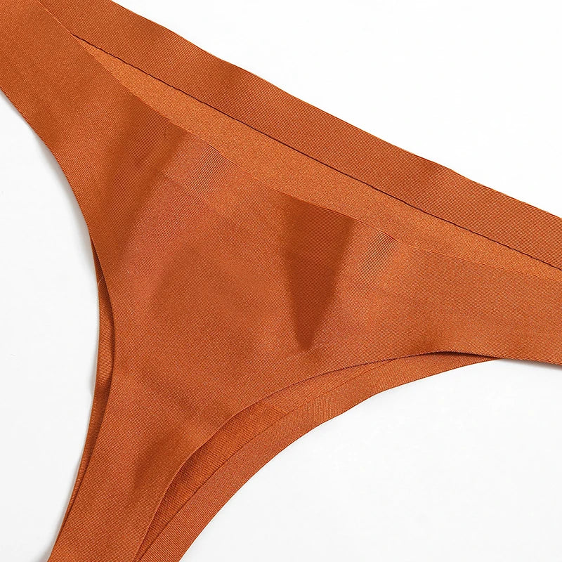 INTIMO SECRETS 3PCS Silk Satin Thongs – Seamless Sexy G-String Underwear for Women