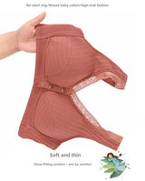 INTIMO SECRETS Women’s Cotton Front-Clasp Vest Bra – Wire-Free Comfort for Middle-Aged Women