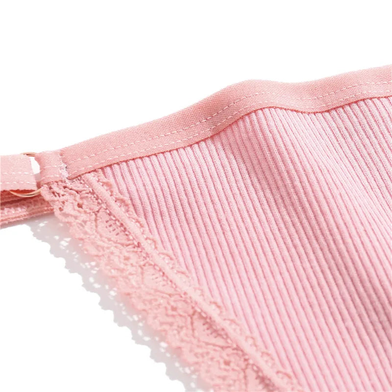 INTIMO SECRETS 4PCS Cotton Lace G-String – Low-Rise Thongs for Women