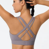 INTIMO SECRETS Women’s Seamless Sports Bra – Fixed Cup, Sweat-Absorbing Workout Top