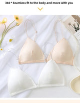 Summer Hit Low Cut Backless Pure Cotton Wrap Chest Bra Women's Sexy Interest Triangle Cup Strapless Underwear Intimate Apparel