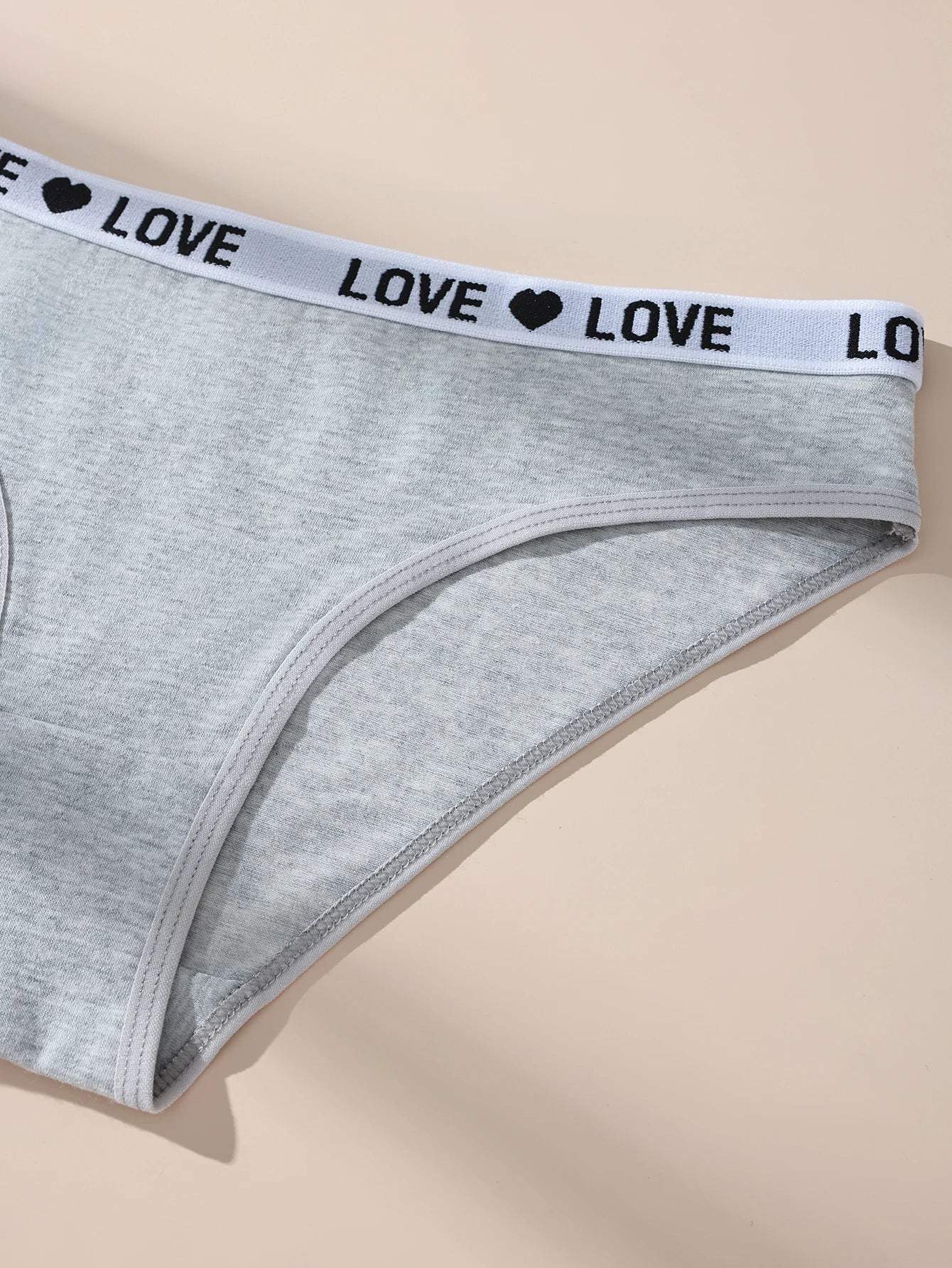 INTIMO SECRETS 7-Pack Women’s Low-Waist Cotton Panties with Letter Waistband