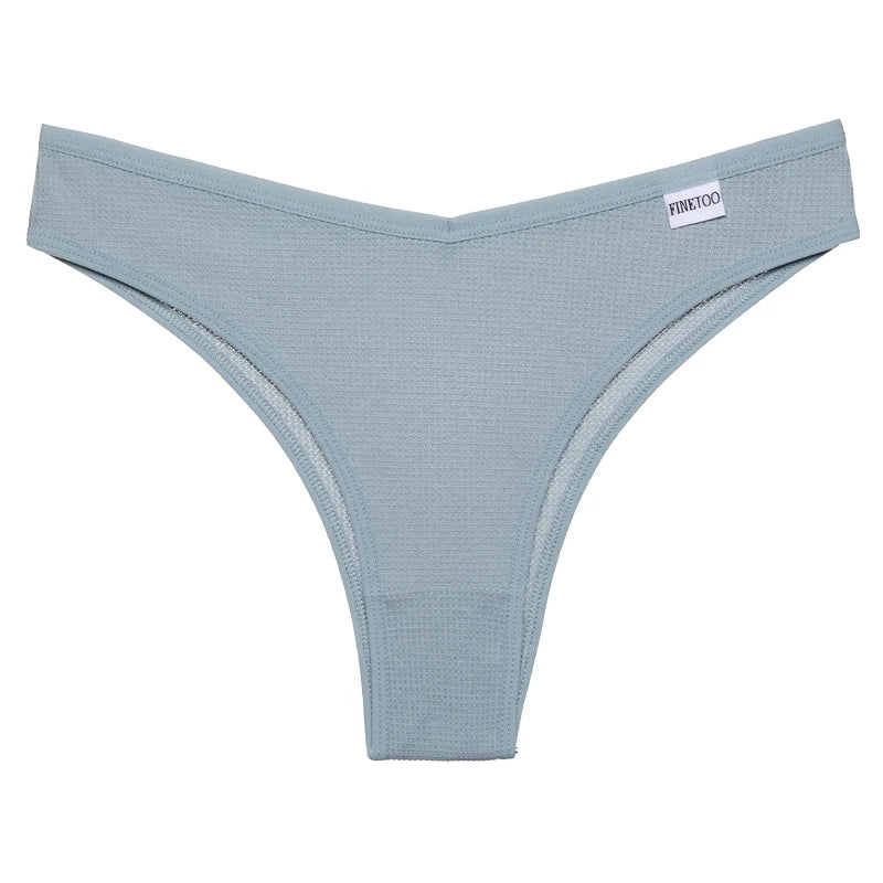 3PCS/Set Brazilian Underwear Women Panties Waffle Cotton Panties FINETOO Female Underwear Briefs Intimates Women Lingerie S-XL