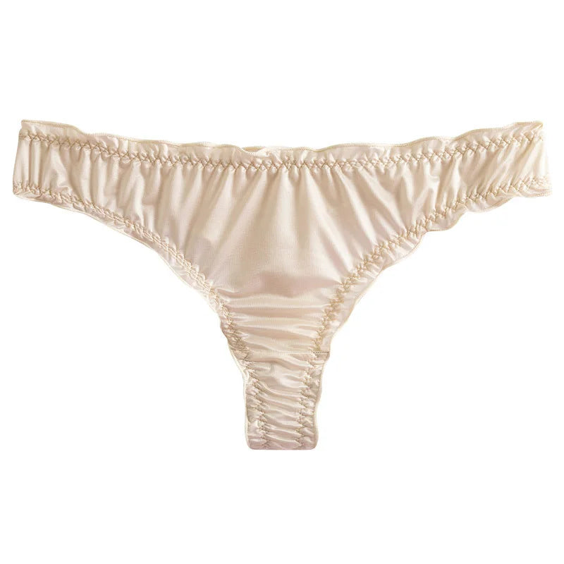 INTIMO SECRETS Ice Silk G-String – Seamless Ultra-Thin Thong Underwear for Women