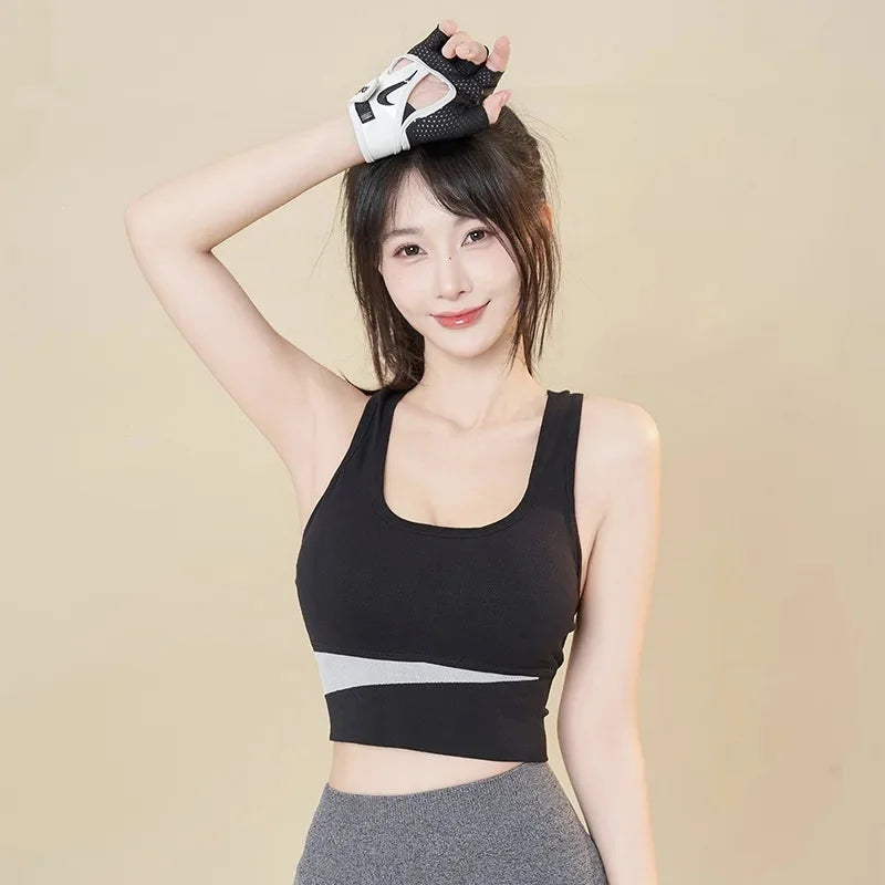 INTIMO SECRETS Women’s High-Impact Sports Bra – Large Size Wire-Free Yoga & Running Top