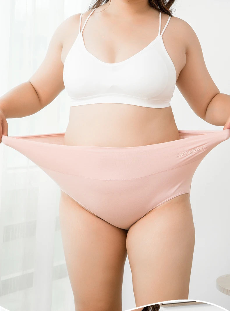 4Pcs High Waist Cotton Panties Women Underwear Body Shaper Soft Ladies Briefs Plus Size Sexy Panty Female Breathable Lingerie