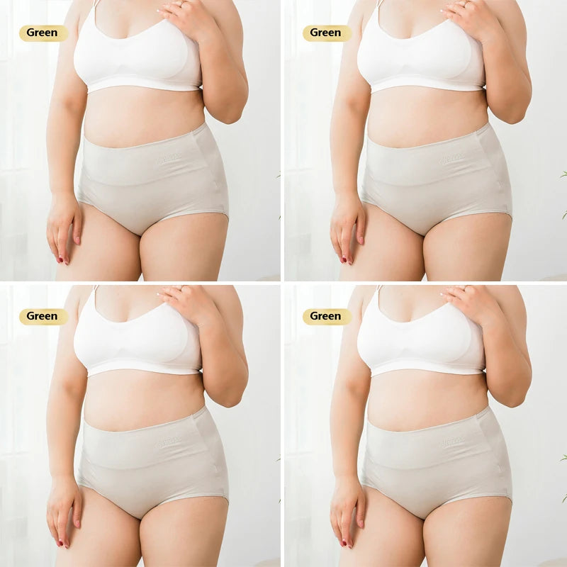 4Pcs High Waist Cotton Panties Women Underwear Body Shaper Soft Ladies Briefs Plus Size Sexy Panty Female Breathable Lingerie
