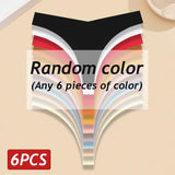 INTIMO SECRETS 6-Pack Women’s Seamless V-Waist Thongs – Ultra-Thin Summer G-String Panties
