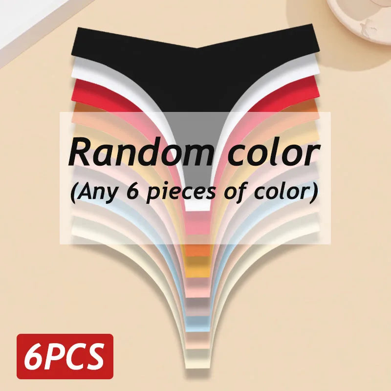 INTIMO SECRETS 6-Pack Women’s Seamless V-Waist Thongs – Ultra-Thin Summer G-String Panties