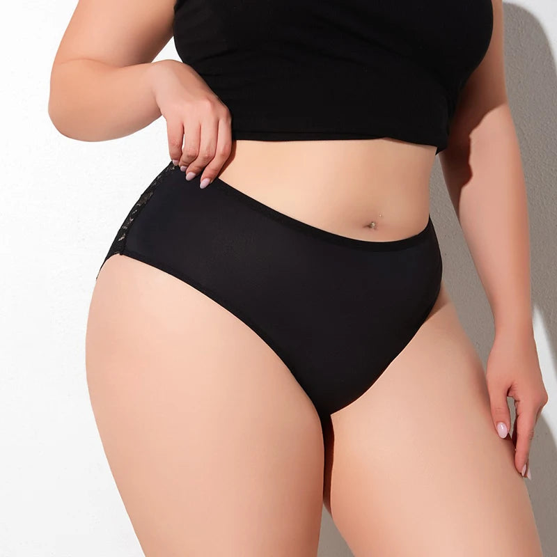 INTIMO SECRETS Plus-Size Women’s Mid-Rise Floral Panties – Sexy Comfortable Underwear 1XL-4XL