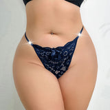 INTIMO SECREST Plus Size Lace Low-Waist G-String Thong