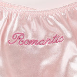 INTIMO SECRETS Pink Satin Silk Ruffle Thong – Sexy Low-Waist G-String for Women