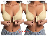 INTIMO SECRETS Wire-Free Front Closure Bra – Full Coverage for Women
