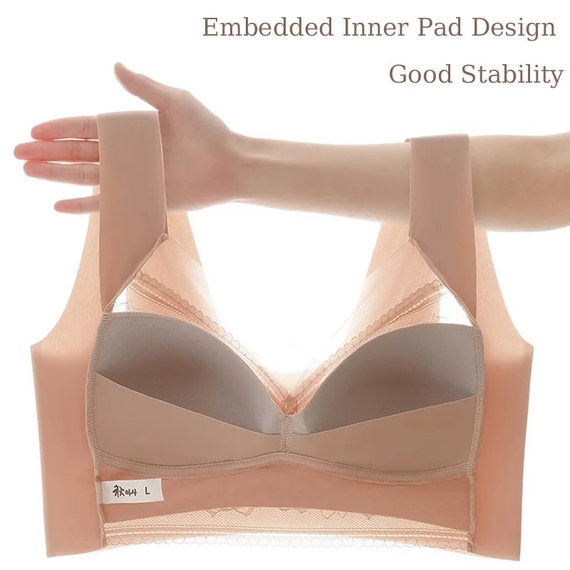 INTIMO SECRETS Women’s Seamless Floral Lace Bra – Soft, Breathable, Sexy Lingerie