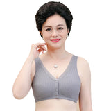 INTIMO SECRETS Women’s Cotton Front-Clasp Vest Bra – Wire-Free Comfort for Middle-Aged Women