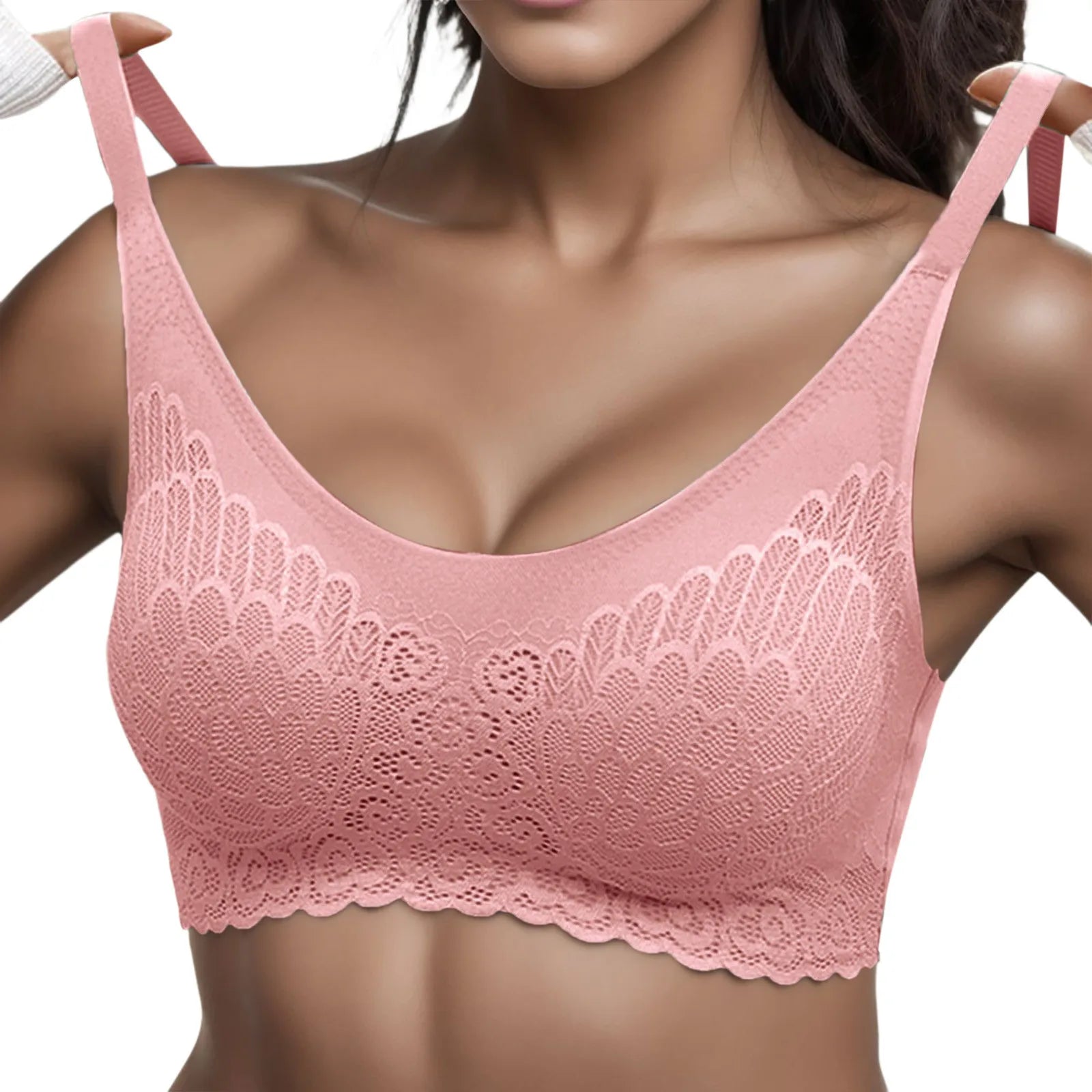 INTIMO SECRETS Women’s Seamless Bra – Wire-Free, Breathable Push-Up Bralette