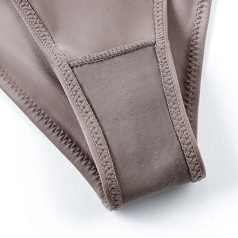 INTIMO SECRETS Ice Silk Thongs – Seamless Low-Waist G-String Underwear for Women