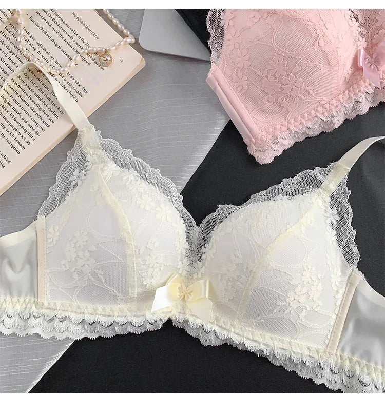 INTIMO SECRETS Japanese Push-Up Bra – Lace Enhancer Wire-Free Lift Bralette